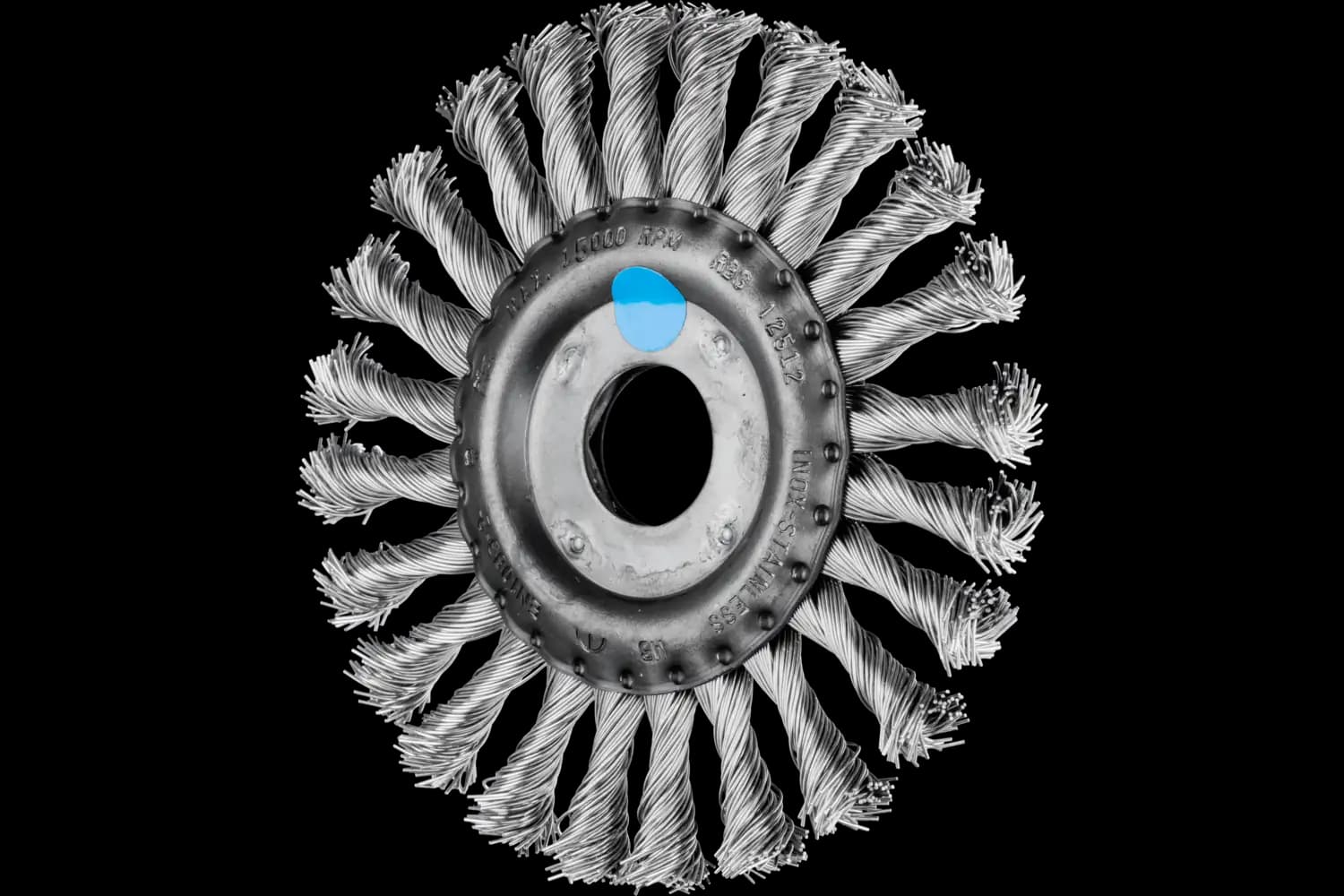 Perie circulară împletită (heavy-duty) din sârmă de oțel POS RBG 12512/22,2 INOX 0,50