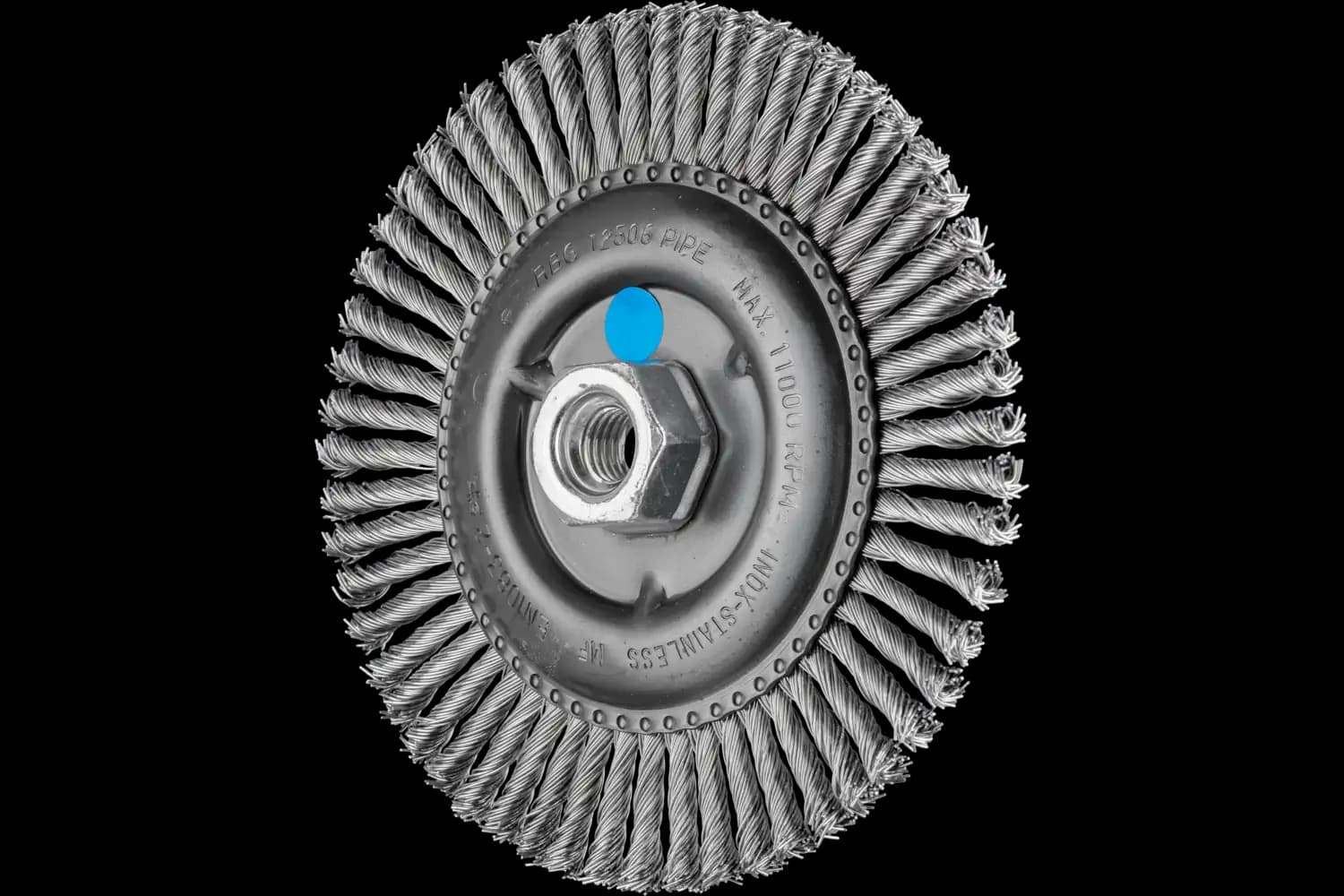 Perie circulară împletită (heavy-duty) din sârmă de oțel RBG 15006/M14 PIPE INOX 0,50