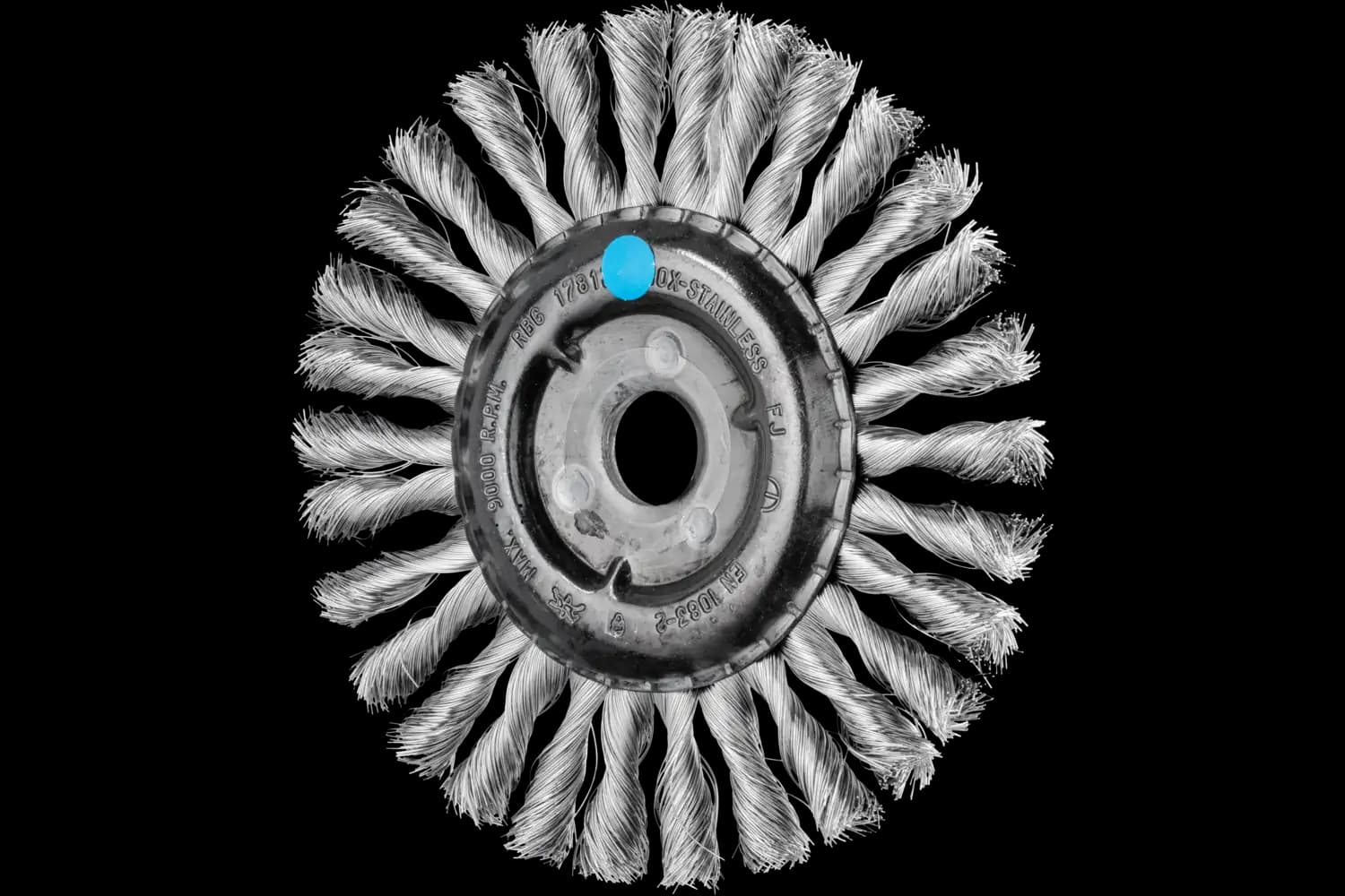 Perie circulară împletită (heavy-duty) din sârmă de oțel POS RBG 17813/22,2 CT INOX 0,35