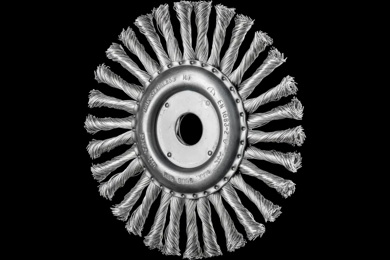 Perie circulară împletită (heavy-duty) din sârmă de oțel POS RBG 17813/22,2 CT INOX 0,50