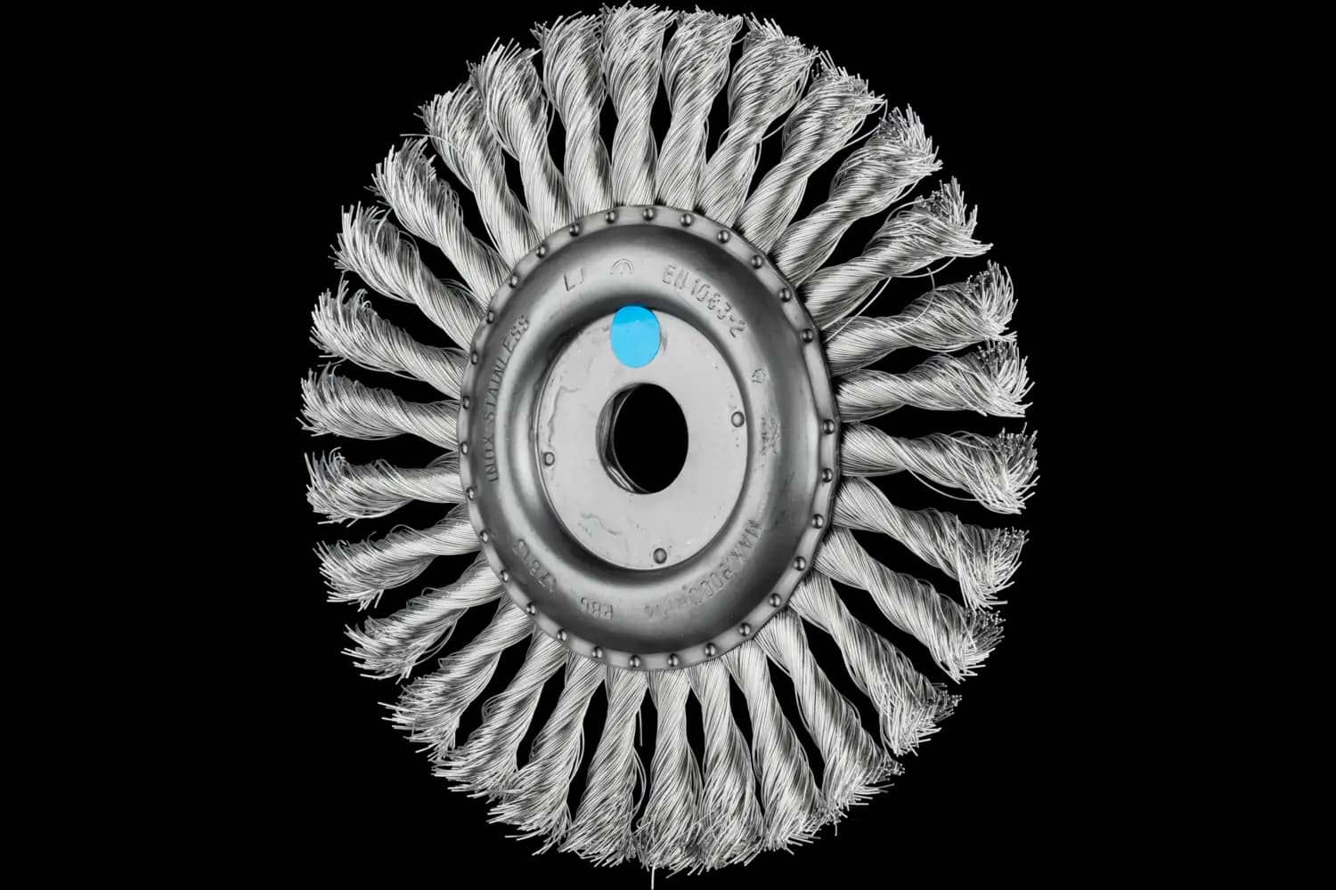 Perie circulară împletită (heavy-duty) din sârmă de oțel POS RBG 17813/22,2 INOX 0,35