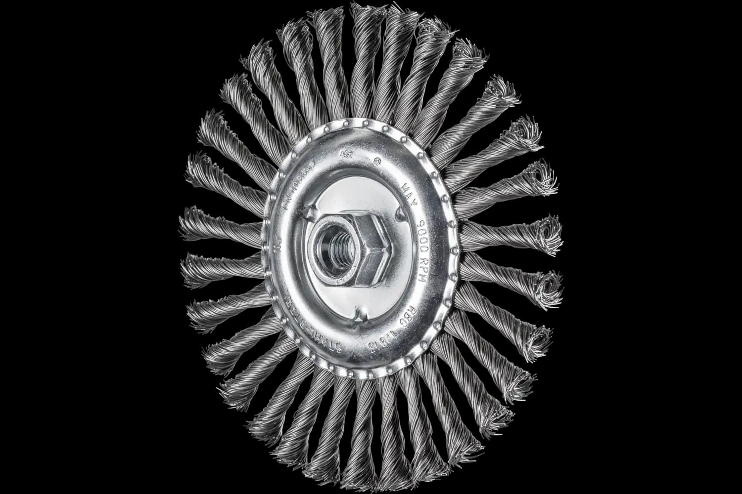 Perie circulară împletită (heavy-duty) din sârmă de oțel POS RBG 17813/M14 ST 0,50