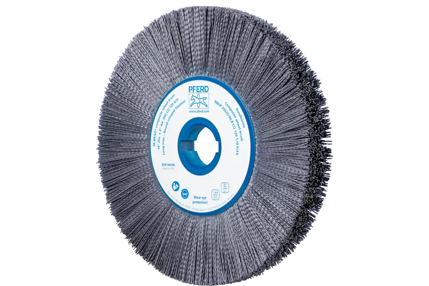 Perie circulară din tije abrazive SiC (siliciu-carbură) RBUP 35025/50,8 CO 120 1,10 FLEX