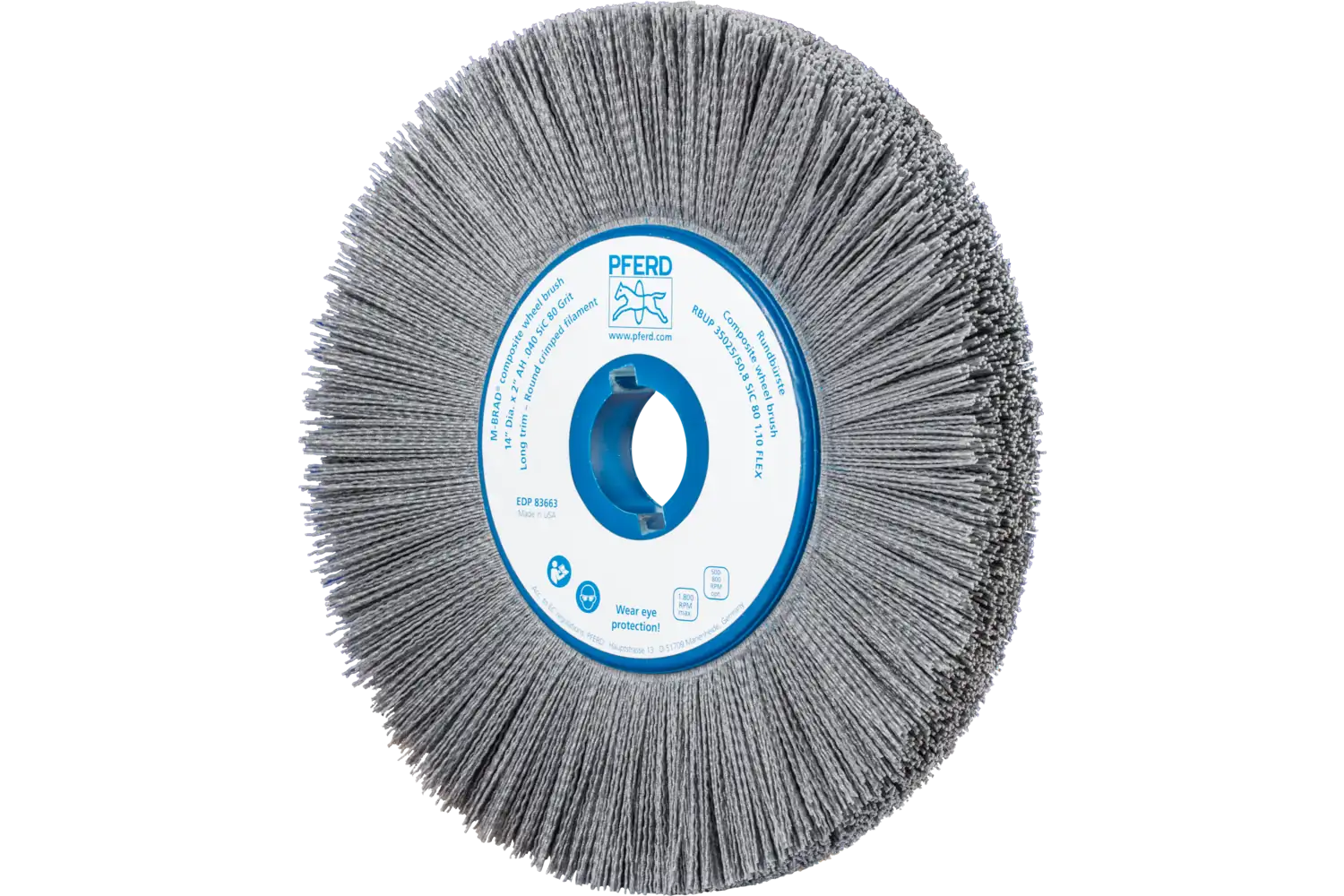 Perie circulară din tije abrazive SiC (siliciu-carbură) RBUP 35025/50,8 SiC 80 1,10 FLEX