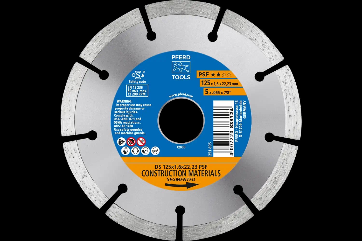 Disc diamantat de debitat / Lamă diamantată DS 125x1.6x22.23 START