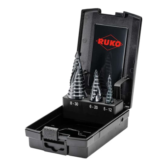 Set burghie treptate ULTIMATECUT HSS FLOWSTEP® 0/9, 1, 2 în carcasă de plastic - 3 buc. 101626PRO 3