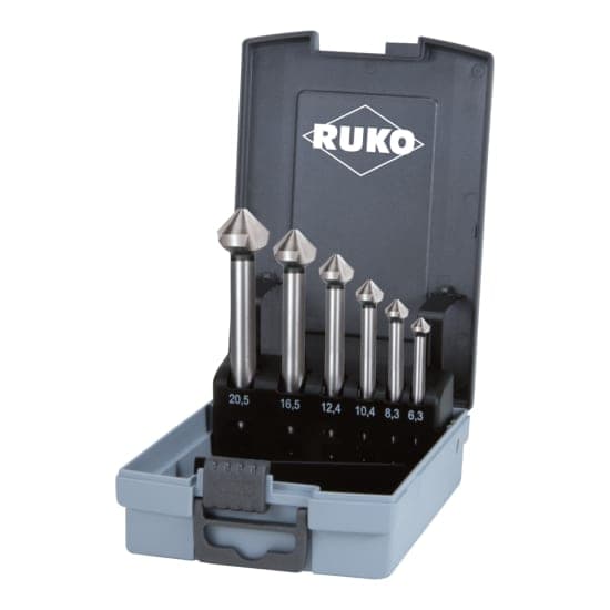 Set de freze DIN 335 tip C 90° HSS cu tijă cilindrică lungă - 6 buc. 102158RO 3