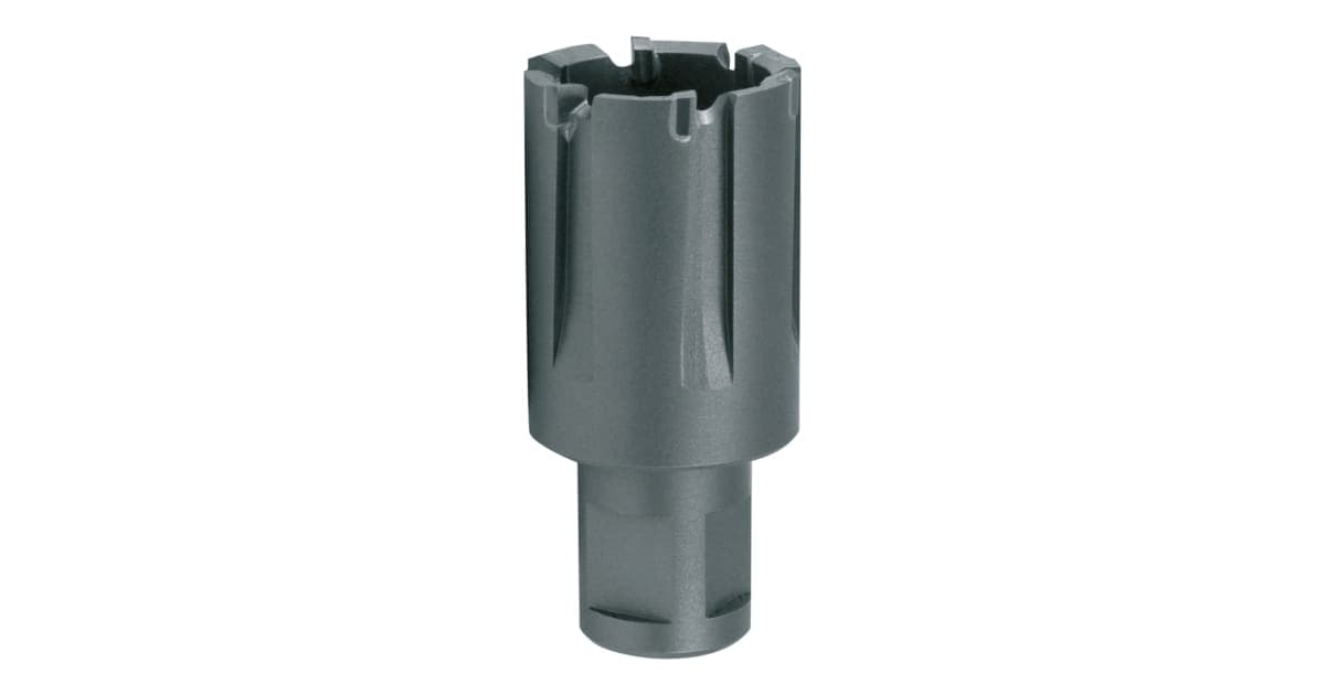 Carotă pentru metal cu pastile din carbură metalică (CMS), tijă Weldon (¾"), pentru căi ferate, adâncime de tăiere 30,0 mm 1081529
