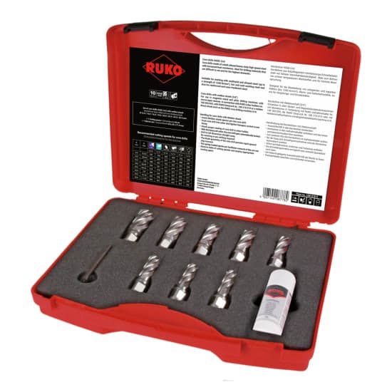 Set carote HSS cu prindere Weldon - 10 piese 108810E 3