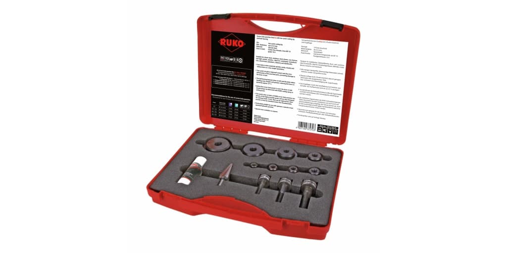 Set ștanțe manuale cu rulment pentru tablă - 13 piese 109003K 2