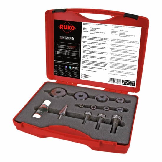 Set ștanțe manuale cu rulment pentru tablă - 12 piese 109008K 3