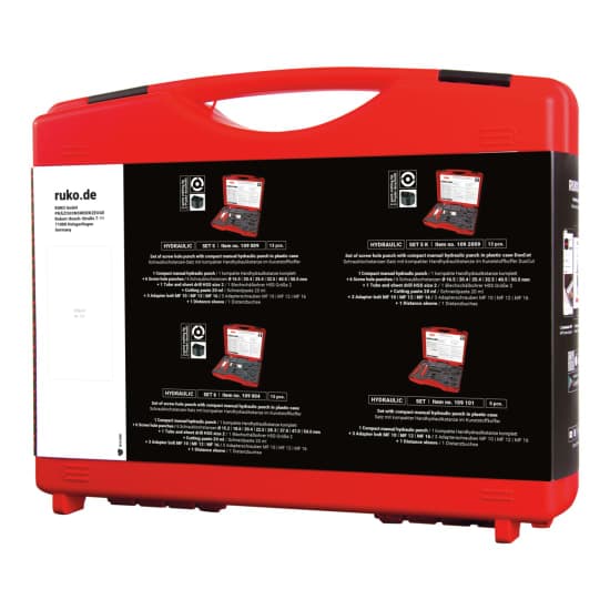 Set ștanțe manuale pentru tablă cu pompă hidraulică manuală - 12 piese 109009 3