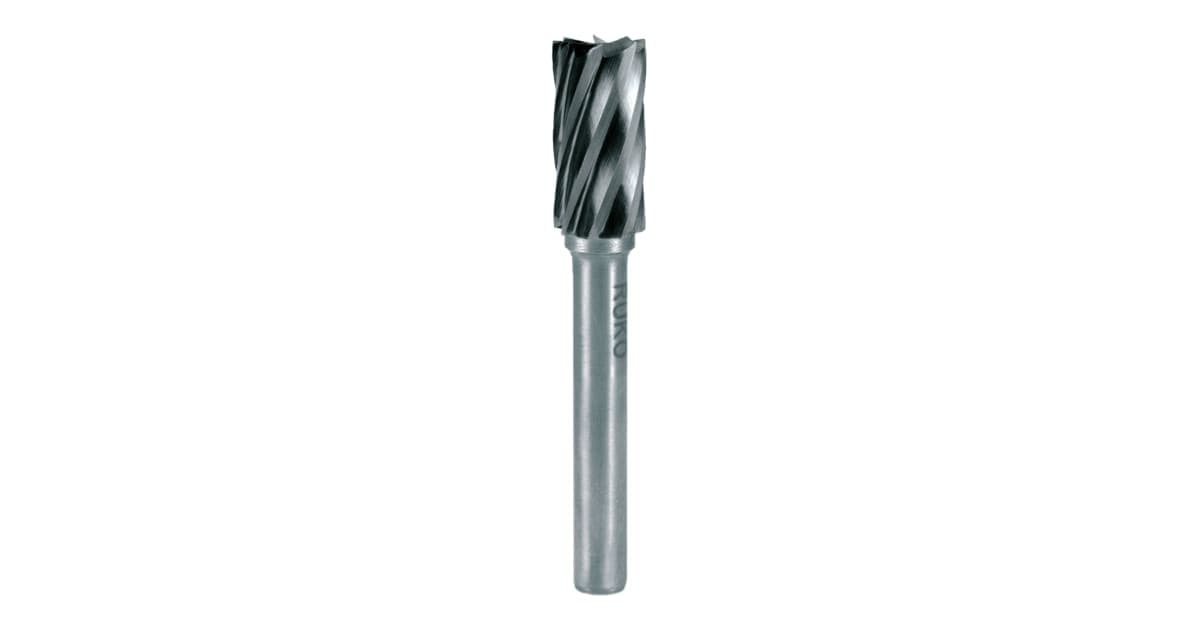 Freză biax din carbură metalică, forma A, cilindru (ZYAS) cu dințare la capăt - cu dințare din aluminiu 116015A