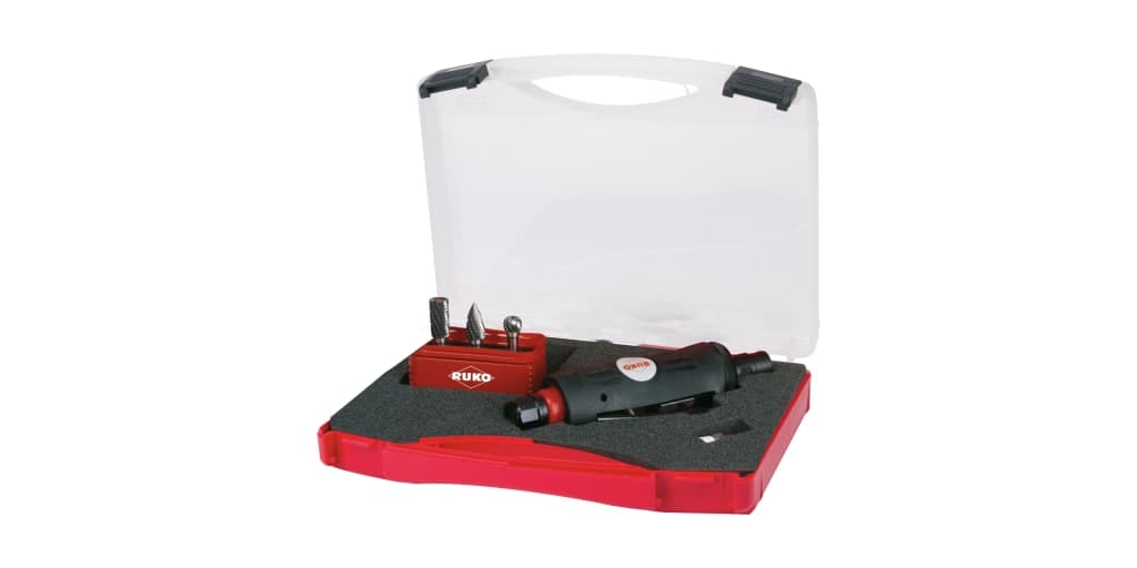 Set polizor pneumatic cu freze biax incluse - 5 piese, inclusiv set de freze în carcasă de plastic – 5 buc. 116113 2