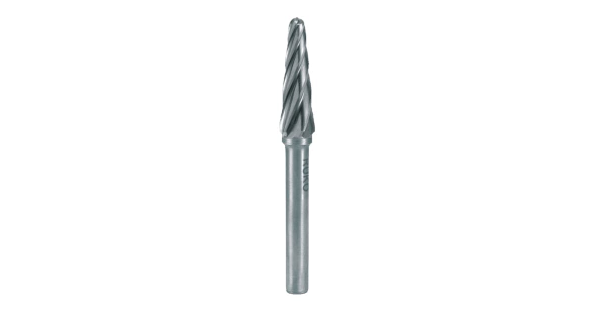 Freză rotativă din carbură de tungsten, formă L, con rotund (KEL) – cu dantură din aluminiu 116233A