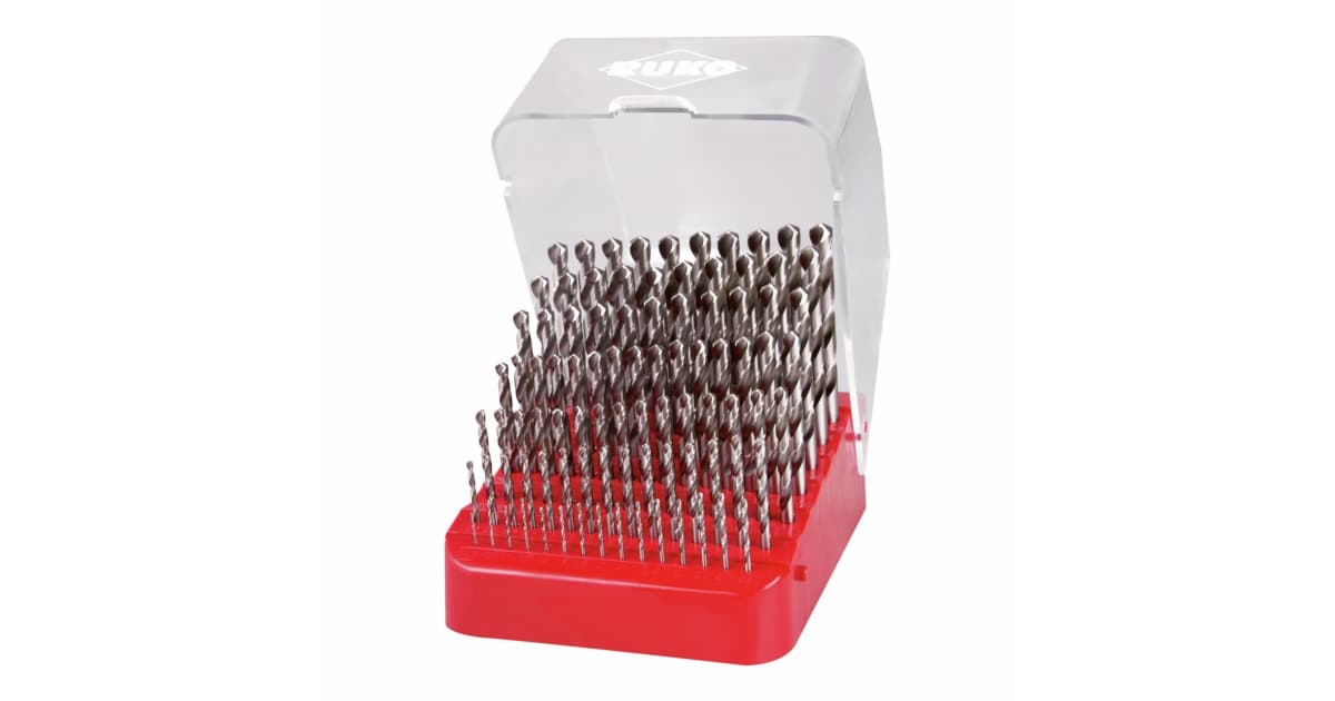 Set burghie elicoidale DIN 338 tip N HSS – 91 buc. (stand de lucru) 214223