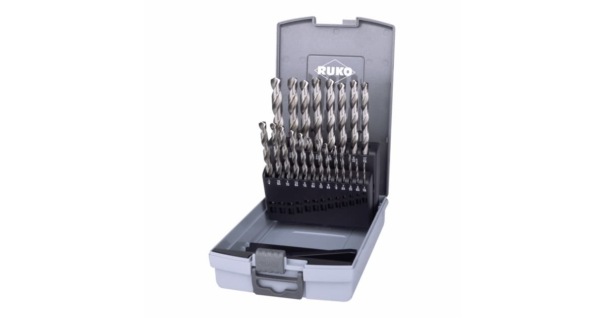 Set burghie elicoidale DIN 338 Tip N HSS în dimensiuni în inch - 21 buc. 214850RO