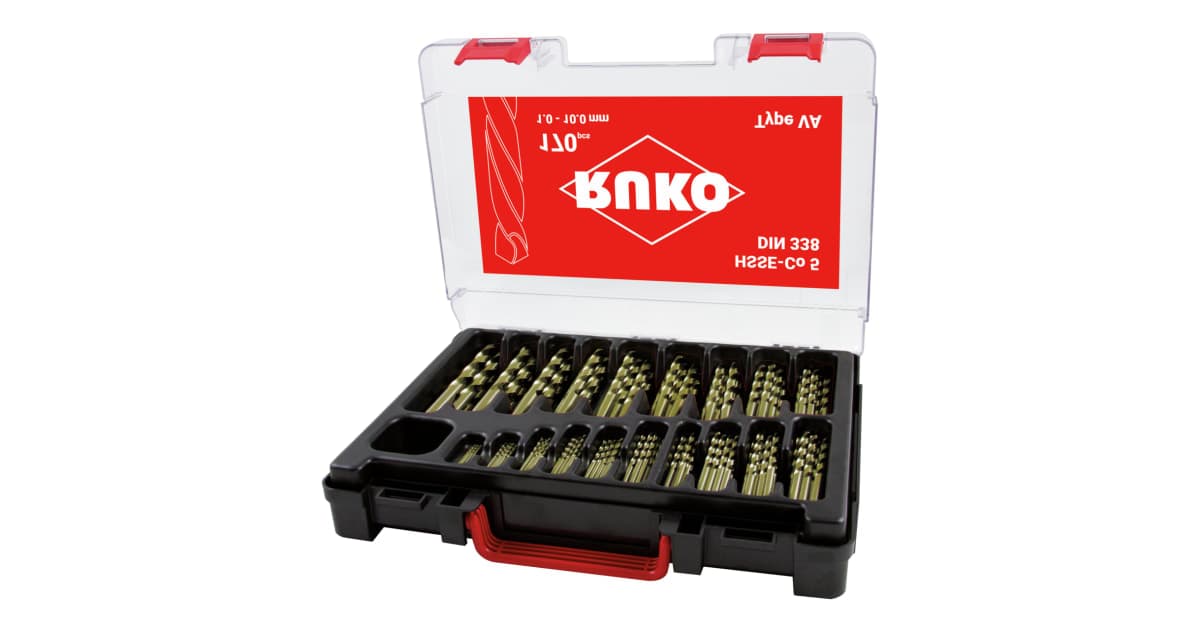 Set burghie elicoidale HSS-Co 5 (pentru inox) - 170 piese 215200RO