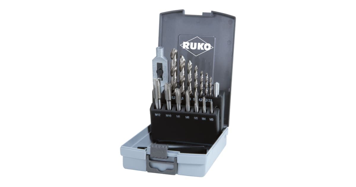 Set scule pentru filetat HSS - 15 piese 245004RO