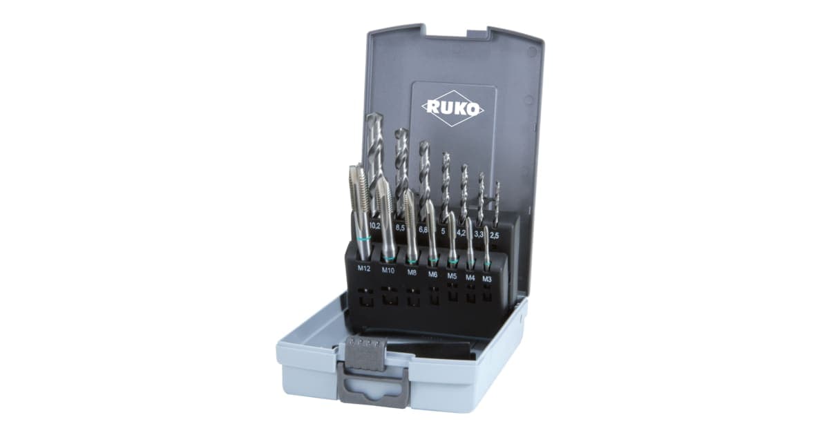 Set scule pentru filetat HSS - 14 piese 245048RO