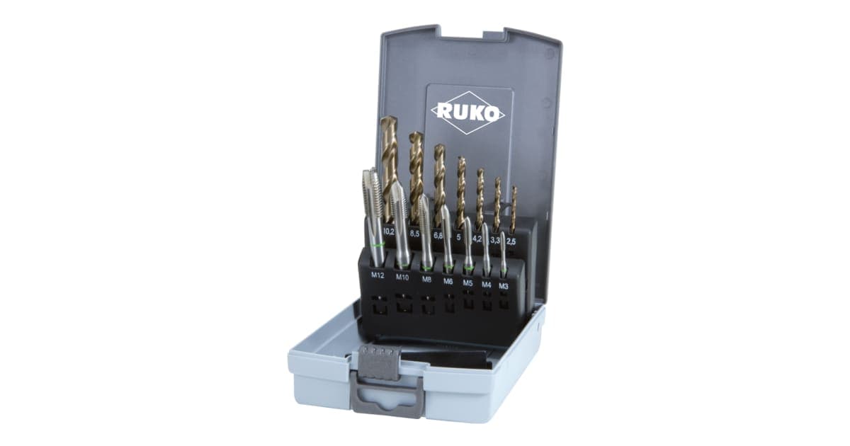 Set scule pentru filetat HSS - 14 piese 245051RO