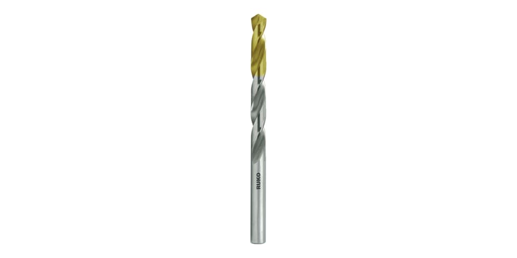 Burghiu elicoidal cu coadă redusă, HSS, cu acoperire a vârfului TiN, DIN 338, Tip N 2501042T 2