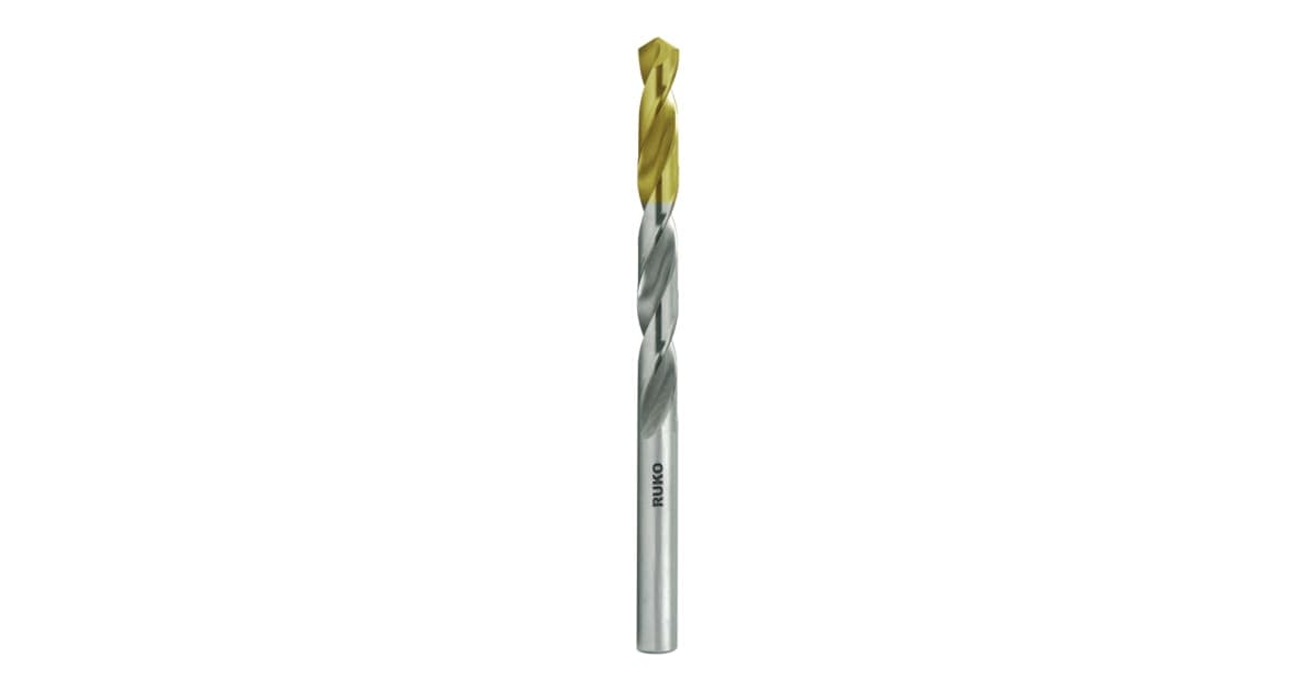 Burghiu elicoidal cu coadă redusă, HSS, cu acoperire a vârfului TiN, DIN 338, Tip N 2501080T
