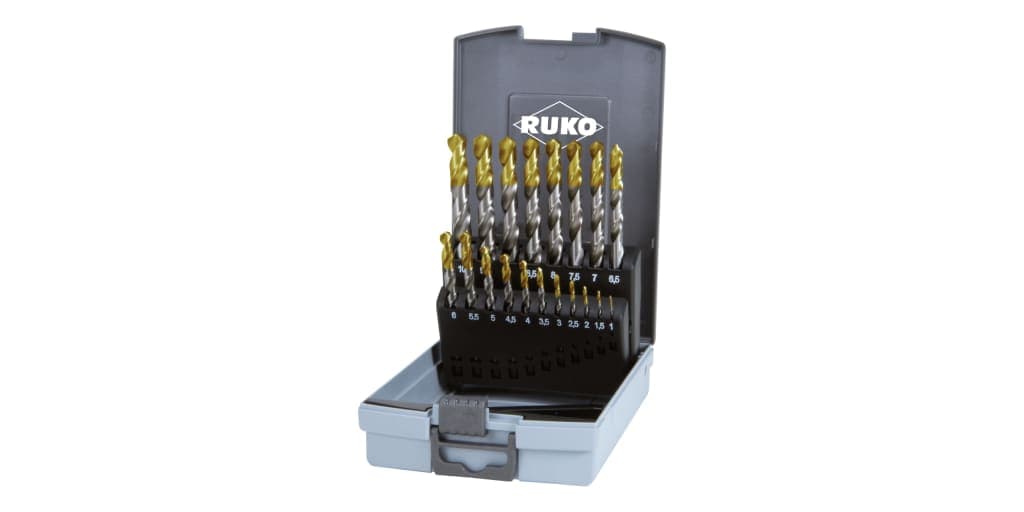 Set burghie elicoidale HSS-TiN - 19 piese 2501214TRO 2