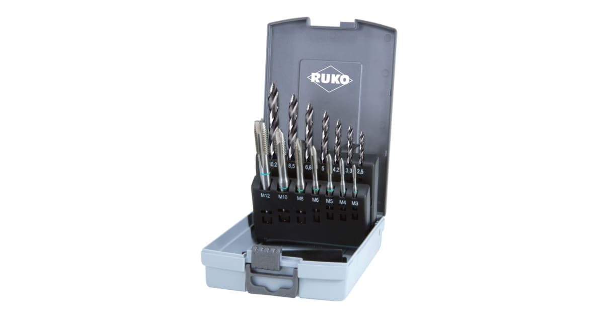 Set scule pentru filetat HSS - 14 piese 259048RO