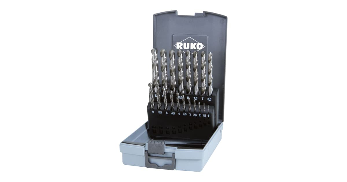 Set burghie elicoidale HSS-Co 5 (pentru inox) - 19 piese 281214ERO
