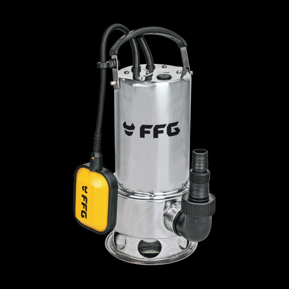POMPĂ SUBMERSIBILĂ PENTRU APĂ MURDARA (INOX),DWSP 750X, 750W, FF GROUP