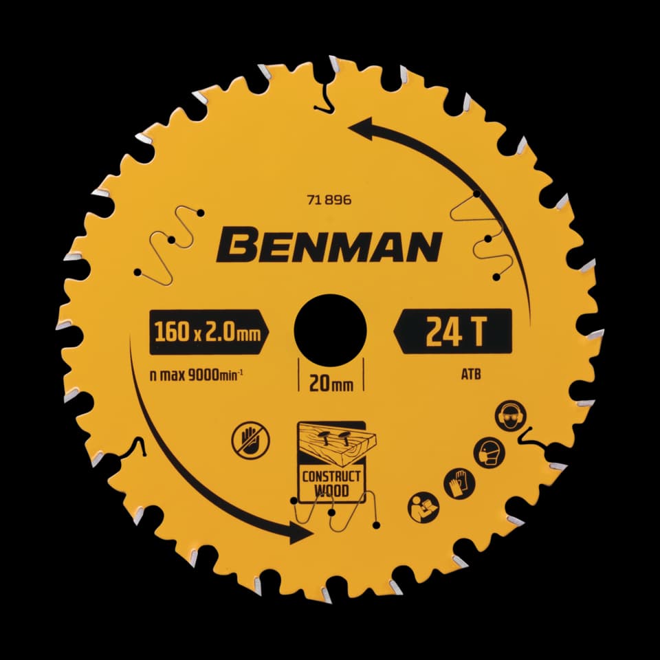 LAMĂ DE FIERĂSTRĂU CIRCULAR PENTRU TĂIEREA EXPERTĂ A LEMNULUI 184x2.0mm/20mm, 24T BENMAN
