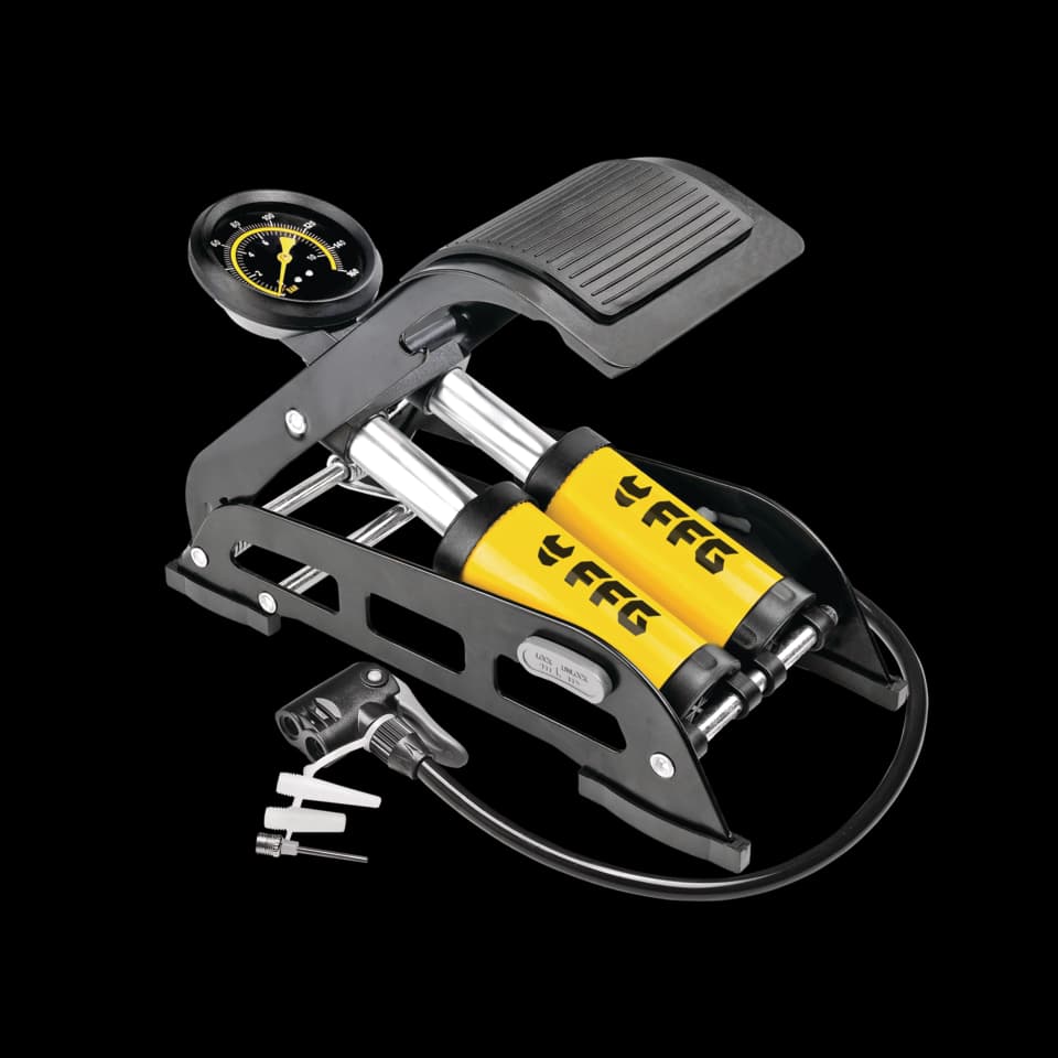 POMPĂ DE PICIOR CU TAMBUR DUBLU, 7BAR/100PSI, FF GROUP