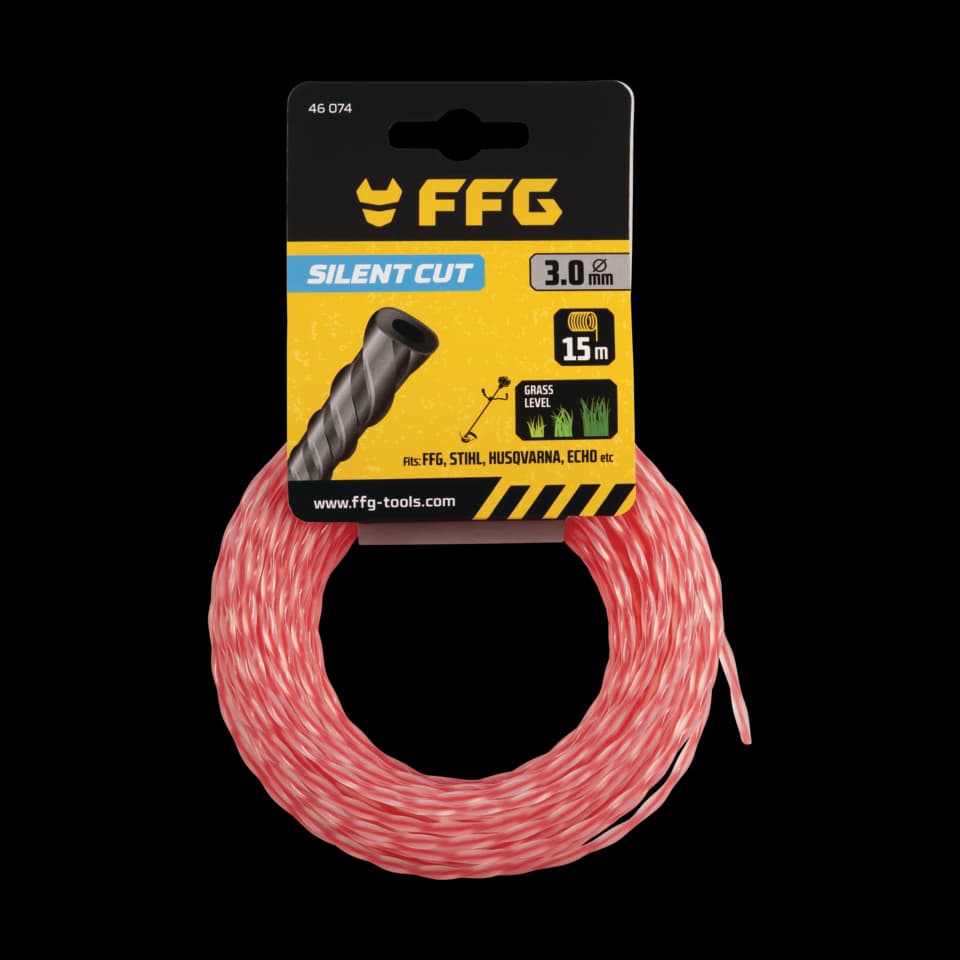FIR TRIMMER TĂIERE SILENŢIOASĂ, DUO CORE, PROFIL ELIPSĂ RĂSUCITĂ 4,0mmX15m, FF GROUP