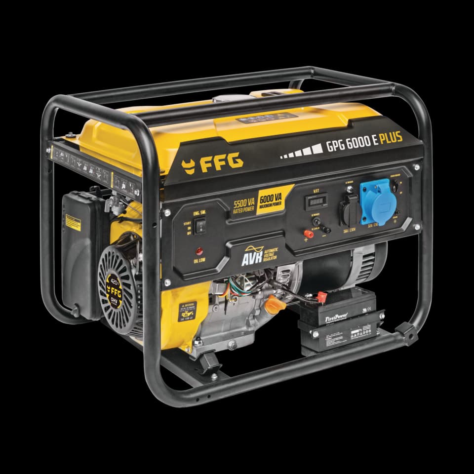 GENERATOR PE BENZINĂ GPG 6000E PLUS, 1PH, 6.0kVA, 420cc, Demaror electric , FF GROUP