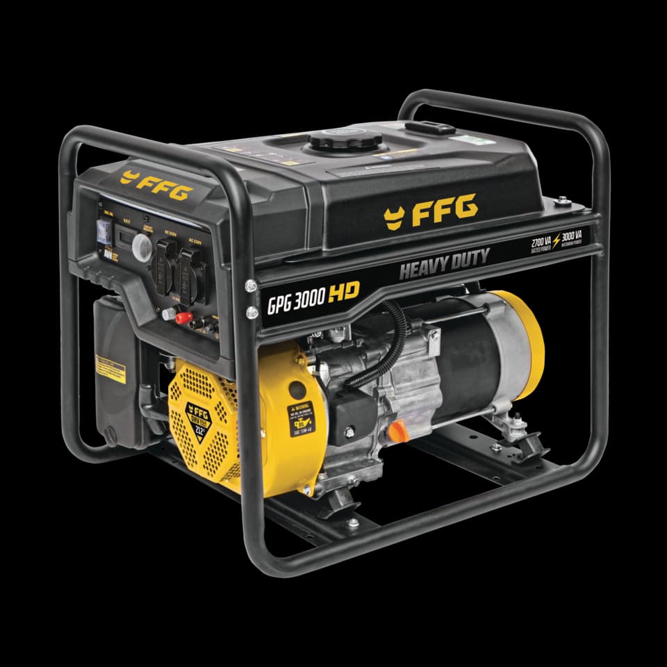 GENERATOR PE BENZINĂ GPG 3000 HD, 1PH, 3.0kVA, 212cc, Demaror de recuperare, FF GROUP -SP
