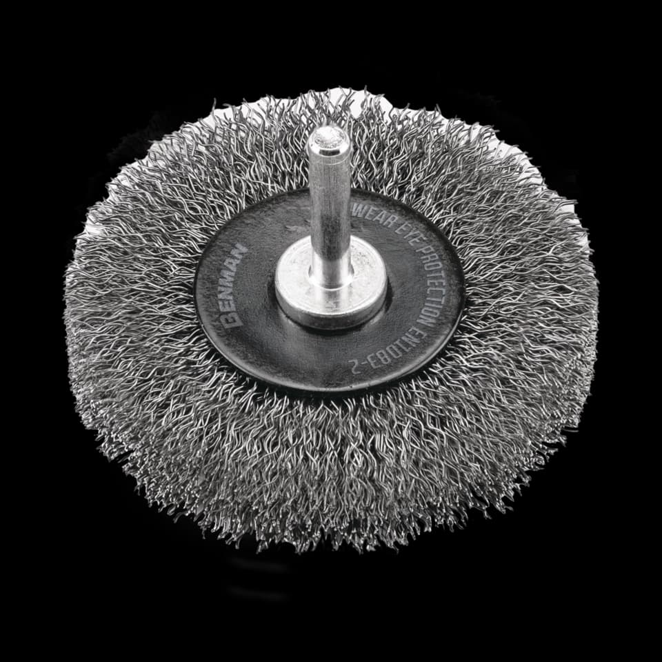 PERIE CIRCULARE CU FIR ONDULAT, RPM RIDICATE CU COADĂ Ø6mm, Ø80x15mm, BENMAN
