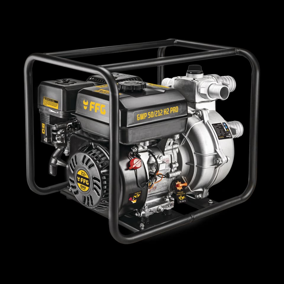 POMPĂ DE APĂ PE BENZINĂ, IMPULERE DUBLA DE 2" INALTA, GWP 50/212 H2 PRO, FF GROUP