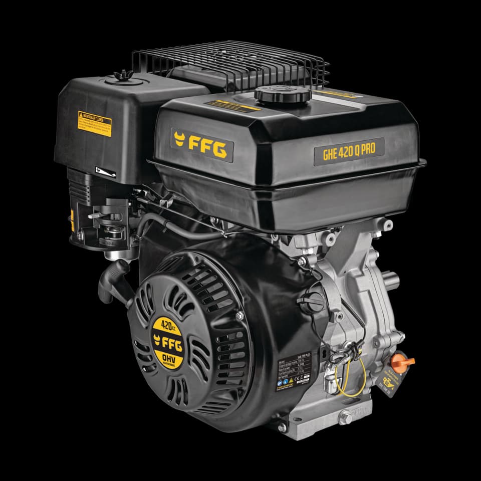 MOTOR PE BENZINA ORIZONTALA GHE 420 Q PRO (CALEA CHEII 1"), FF GROUP -SP
