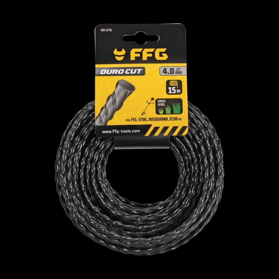 FIRmAȘINĂ DE TUNS CU TĂIERE DURO, PROFIL ELIPSĂ RĂSUCITĂ, NEGRU, 4,6mm X 15m, FF GROUP