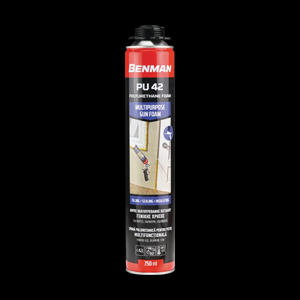 SPUMĂ MULTIFUNCȚIONALĂ PU PENTRU PISTOL PU 42, 750 ml, BENMAN