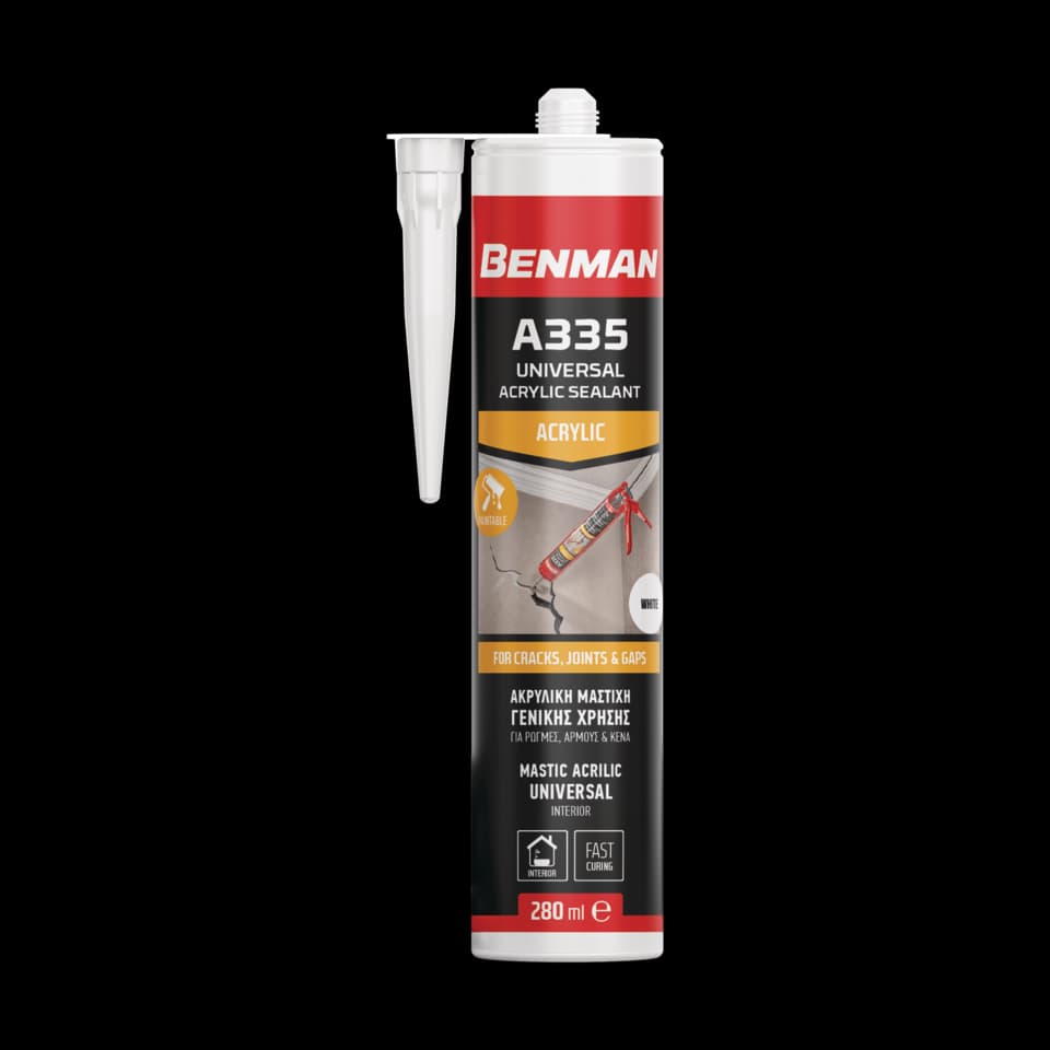 ETANȘANT, ACRILIC, UNIVERSAL, A335, ALB, 280ml, BENMAN