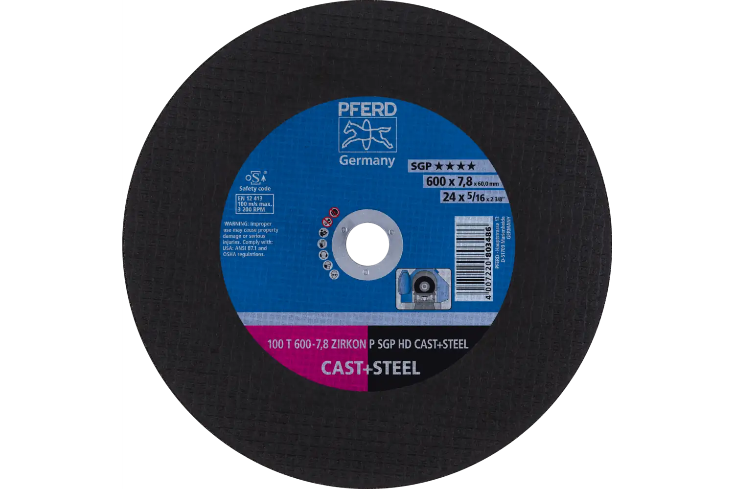 100 T 600-7,8 ZIRKON P SGP HD CAST+STEEL/60,0