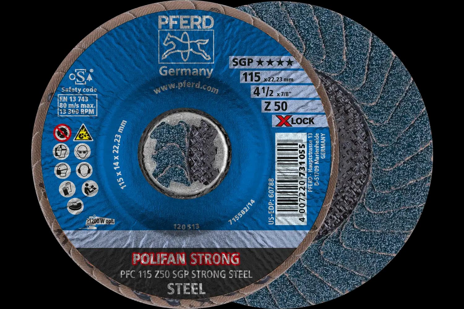 Disc lamelar frontal (POLIFAN) PFC 115 Z 50 SGP STRONG STEEL/X-LOCK