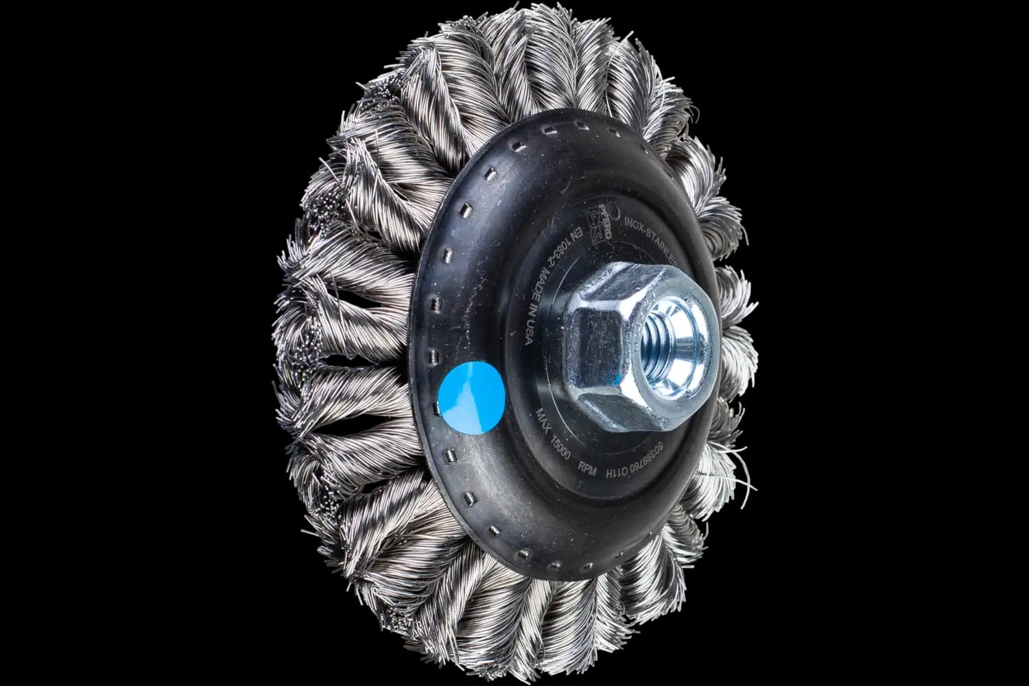 Perie industrială din sârmă de oțel POS KBG 12515/M14 CT INOX 0,35