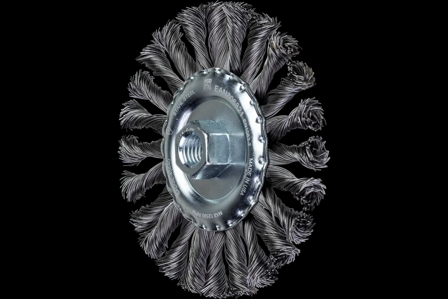 Perie circulară împletită (heavy-duty) din sârmă de oțel POS RBG 12512/M14 CT ST 0,50 2
