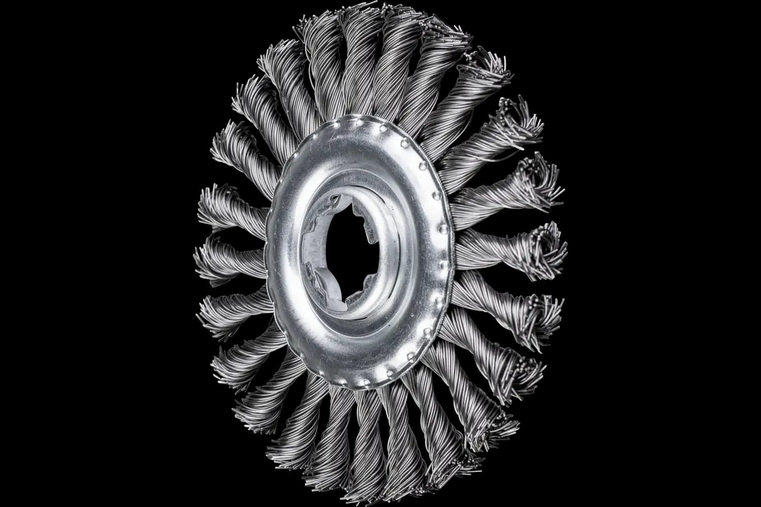 Perie circulară împletită (heavy-duty) din sârmă de oțel POS RBG 12512/X-LOCK ST 0,50