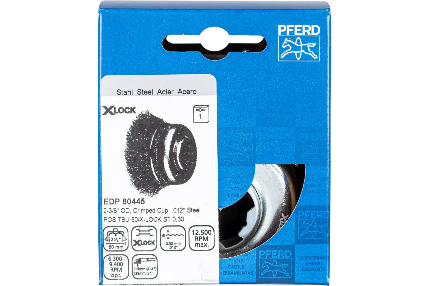 Perie tip oală din sârmă de oțel POS TBU 60/X-LOCK ST 0,30 2