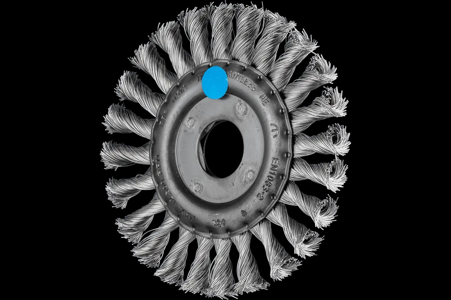 Perie circulară împletită (heavy-duty) din sârmă de oțel POS RBG 11512/22,2 INOX 0,35