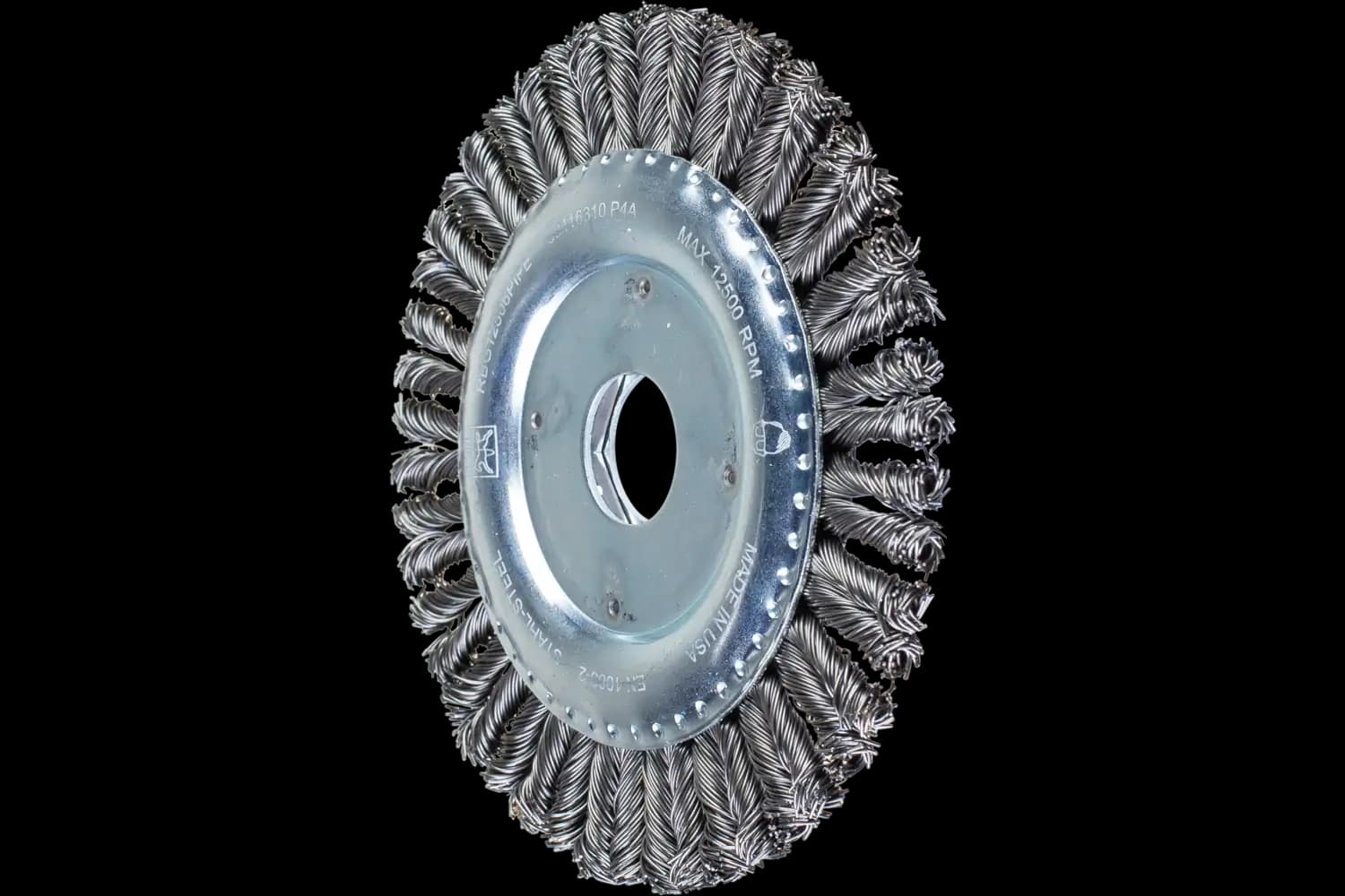 Perie circulară împletită (heavy-duty) din sârmă de oțel RBG 12506/22,2 PIPE CT ST 0,50